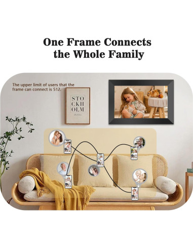 Marco de Fotos Digital Uhale 10.1" WiFi 32GB Pantalla IPS