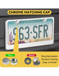 Marco de Placa de Licencia Acero Inoxidable FlamaX 2 Unidades 2