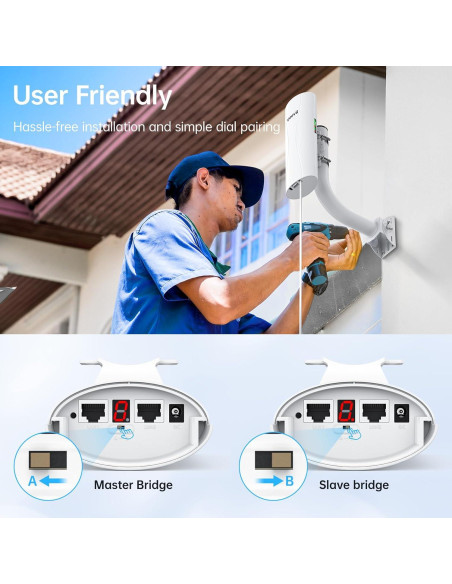 Kit Puente Inalámbrico UeeVii CPE688, Router WiFi 6 AX3000