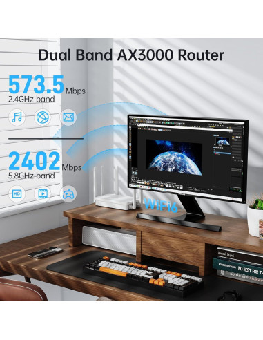 Kit Puente Inalámbrico UeeVii CPE688, Router WiFi 6 AX3000
