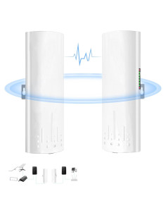 Extensor WiFi Starlink Burbifro 100Mbps 3KM Antena 16dBi