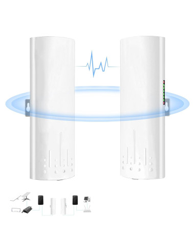 Extensor WiFi Starlink Burbifro 100Mbps 3KM Antena 16dBi