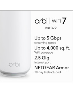 Sistema WiFi Mesh NETGEAR Orbi 370 RBE372 Doble Banda 5 Gbps 2