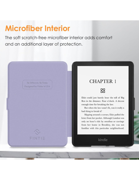 Funda Slimshell Fintie para Kindle Paperwhite 6.8" 2021 - Mármol Lila