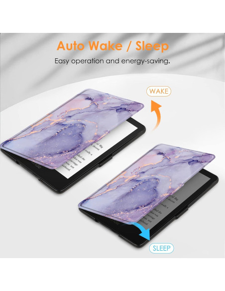 Funda Slimshell Fintie para Kindle Paperwhite 6.8" 2021 - Mármol Lila