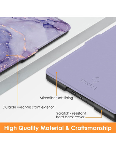 Funda Slimshell Fintie para Kindle Paperwhite 6.8" 2021 - Mármol Lila