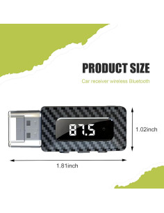 Receptor Bluetooth 5.3 Zeathery HERYJSQ2800 Adaptador FM 2