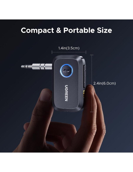 Receptor Bluetooth 6.0 UGREEN con LDAC y 17H de batería