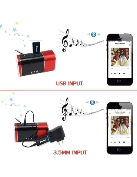 Adaptador Bluetooth YETOR TX9 Receptor de Audio Inalámbrico