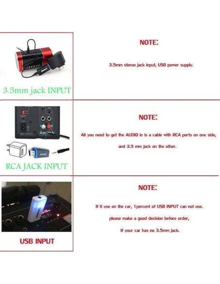 Adaptador Bluetooth YETOR TX9 Receptor de Audio Inalámbrico