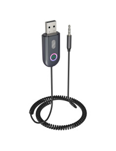 Adaptador Bluetooth 5.3 DAMAIKE AUX 3.5mm USB para coche
