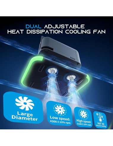 Cargador HEYSTOP para Nintendo Switch 2 con RGB y Ventilación