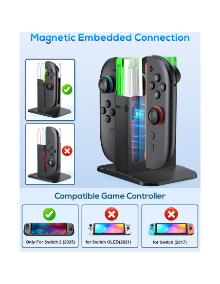 Base de Carga FYOUNG para Controlador Joy-Con Nintendo Switch 2