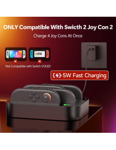 Base de Carga 4 en 1 Gagaking para Joy Con Nintendo Switch 2 2