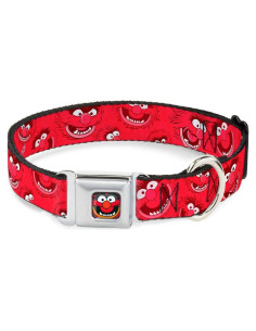 Collar para Perro Buckle-Down 2.54 cm Rojo Ajustable 23-38 cm