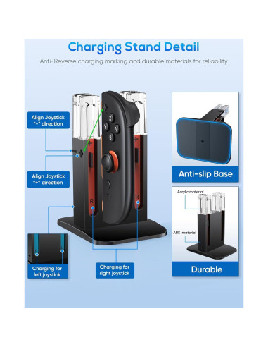 Base de Carga FYOUNG para Controlador Joy-Con Nintendo Switch 2