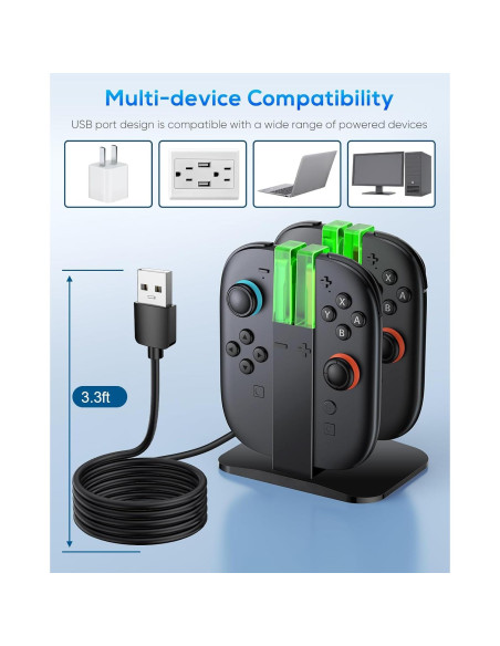 Base de Carga FYOUNG para Controlador Joy-Con Nintendo Switch 2
