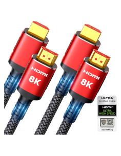 Cable HDMI 2.1 Snowkids 3M 48Gbps 8K 10K Trenzado 2-Pack