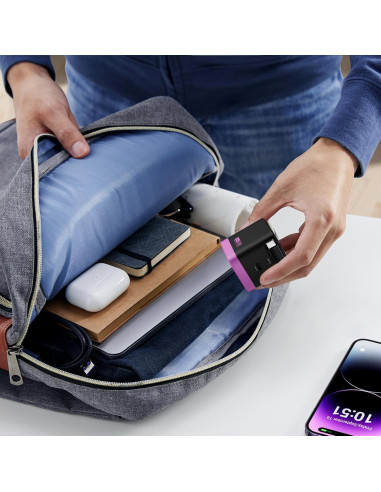 Cargador iWALK 65W GaN con Cable Retráctil USB-C Plegable