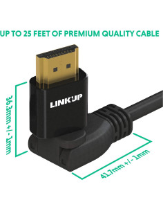 Cable HDMI 4K Ultra HD LINKUP 1.83m Giratorio 360 18Gbps 2