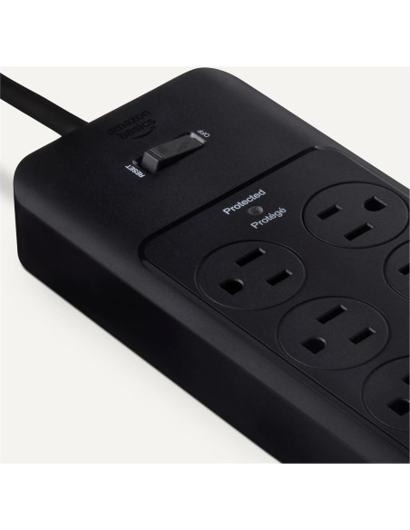 Protector de Sobretensión Amazon Basics 12 Salidas 4000 Julios 2.4m