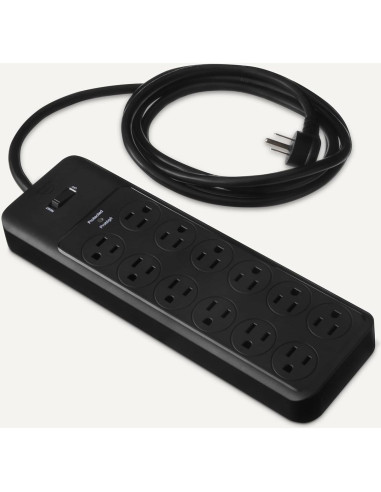 Protector de Sobretensión Amazon Basics 12 Salidas 4000 Julios 2.4m