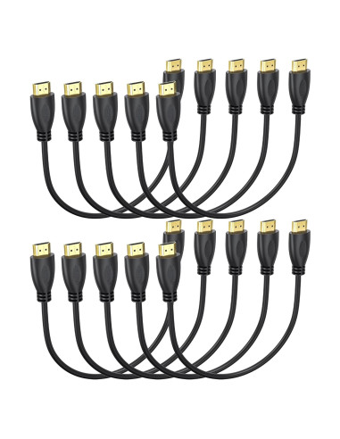 Cable HDMI 2.0 4K 0.3m MOSIMLI Paquete de 10 Alta Velocidad