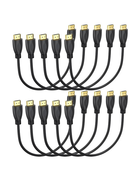 Cable HDMI 2.0 4K 0.3m MOSIMLI Paquete de 10 Alta Velocidad