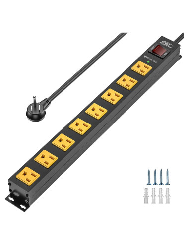 Tira de Poder Metal CRST 8 Salidas 2100J 1.83m 15A