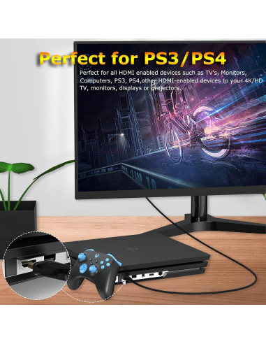 Cable HDMI 2.0 4K 0.3m MOSIMLI Paquete de 10 Alta Velocidad