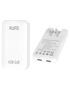 Cargador de pared USB C 45W RUIFEI 2 puertos carga rápida