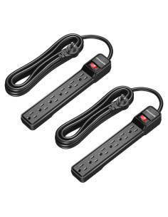 Protector de Sobretensión Dewenwils 2-Pack 4.57m 15A 500J