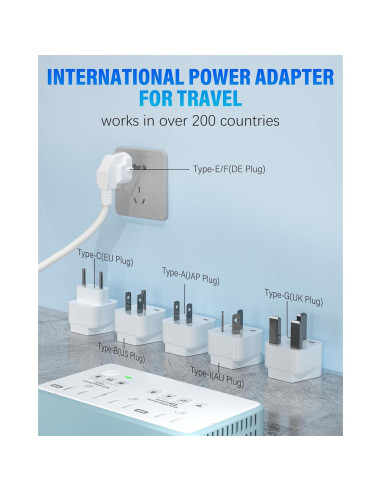 Convertidor de Voltaje 220V a 110V VASAIKO 2000W con 4 USB