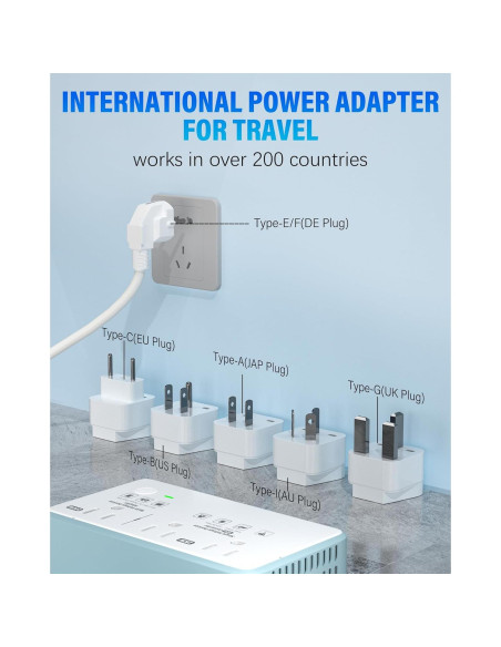 Convertidor de Voltaje 220V a 110V VASAIKO 2000W con 4 USB