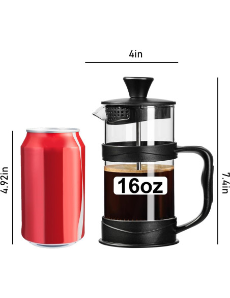 Prensa Francesa PARACITY 500ml de Acero Inoxidable y Vidrio