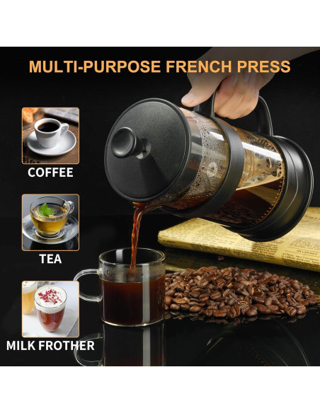 Prensa Francesa PARACITY 500ml de Acero Inoxidable y Vidrio