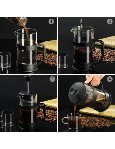 Prensa Francesa PARACITY 500ml de Acero Inoxidable y Vidrio