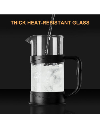 Prensa Francesa PARACITY 500ml de Acero Inoxidable y Vidrio