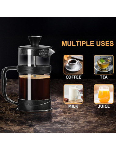 Prensa Francesa PARACITY 500ml de Acero Inoxidable y Vidrio