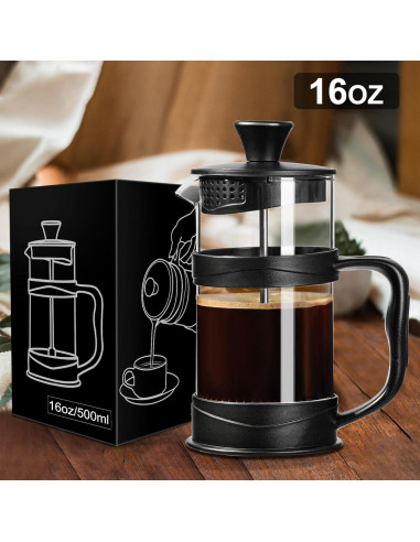 Prensa Francesa PARACITY 500ml de Acero Inoxidable y Vidrio