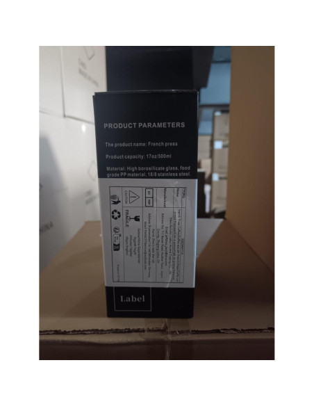 Prensa Francesa PARACITY 500ml de Acero Inoxidable y Vidrio