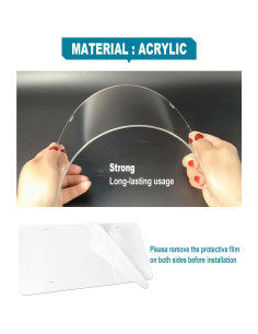 Cubierta de Placa de Licencia RCKJNJ Transparente y Marco Negro 2