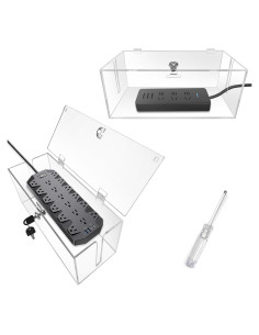 Caja Organizadora de Cables 2PCS Acrílico PILISPARK Transparente