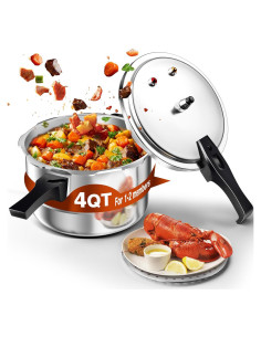 Olla a presión de aluminio WantJoin 4QT 3.79L con seguridad