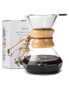 Cafetera de Goteo Lalord ZSMP-2, 600 ml, Filtro Acero Inoxidable