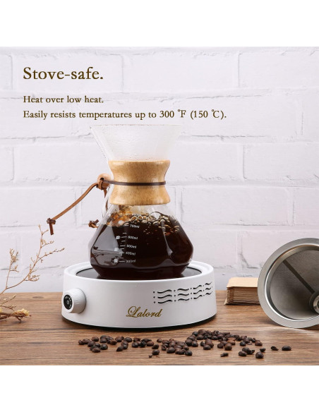 Cafetera de Goteo Lalord ZSMP-2, 600 ml, Filtro Acero Inoxidable