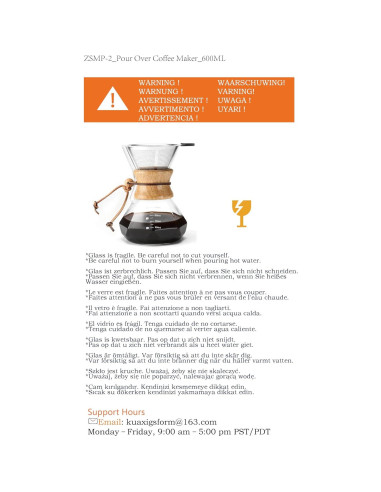 Cafetera de Goteo Lalord ZSMP-2, 600 ml, Filtro Acero Inoxidable