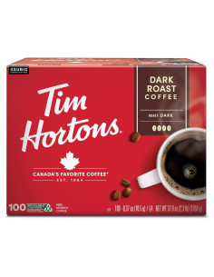 Cafés de tueste oscuro Tim Hortons 100 cápsulas K-Cup compatibles