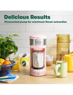 Cafetera BELLA Dual Brew 414ml Rosa - K-Cup y Café Molido 2