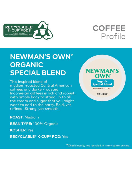 Café Orgánico Newman K-Cup Tostado Medio 96 Cápsulas
